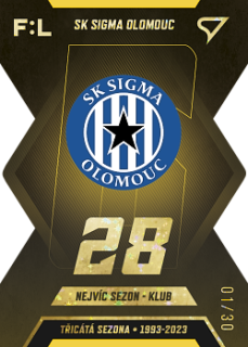 SK Sigma Olomouc Sigma Olomouc SportZoo FORTUNA:LIGA 2022/23 2. serie Tricata Sezona F:L /30 #TS-06